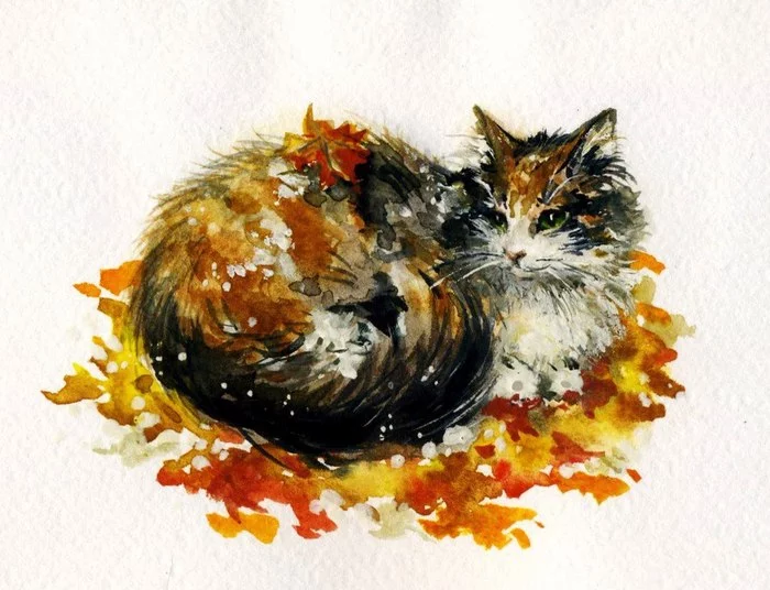 Kotyabr - Drawing, cat, Art, Catomafia, October