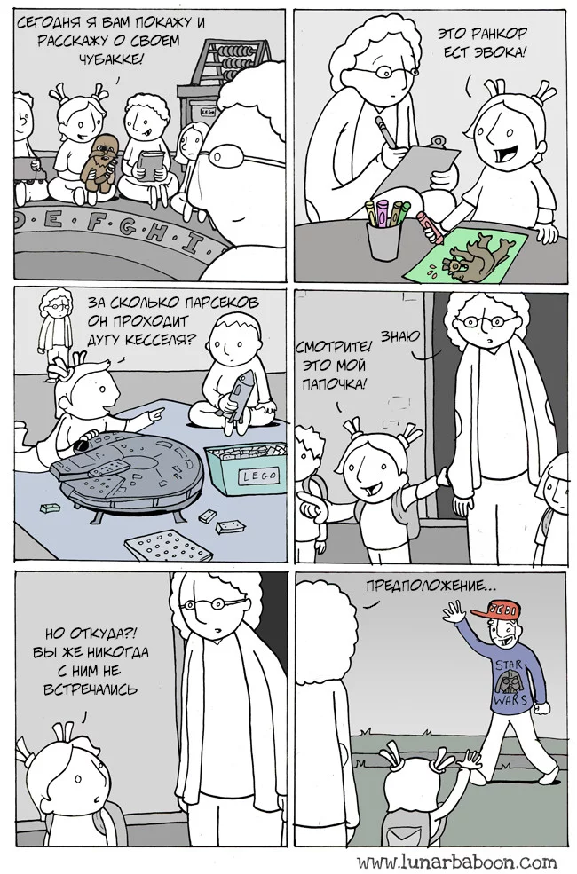 An apple from an apple tree... - Comics, Lunarbaboon, Star Wars, Fans, Millennium falcon