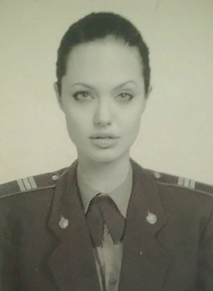 Like in the USSR.. - Sergeant, Militia, Photoshop troops, Angelina Jolie, the USSR, Photoshop