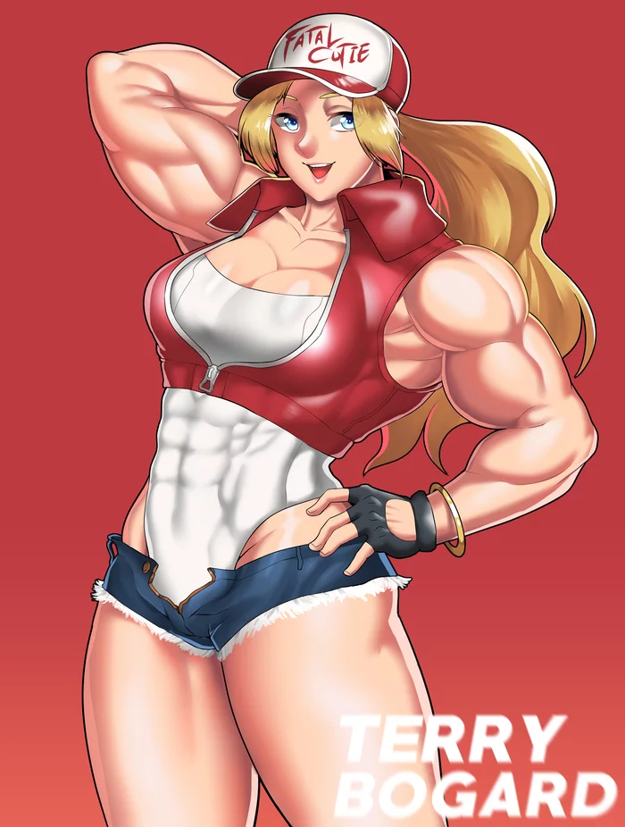 Terry Bogard - Blaccbear, Art, Strong girl, Sleep-Sleep, Fatal Fury, Snk heroes tag Team frenzy, Rule 63, Terry bogard