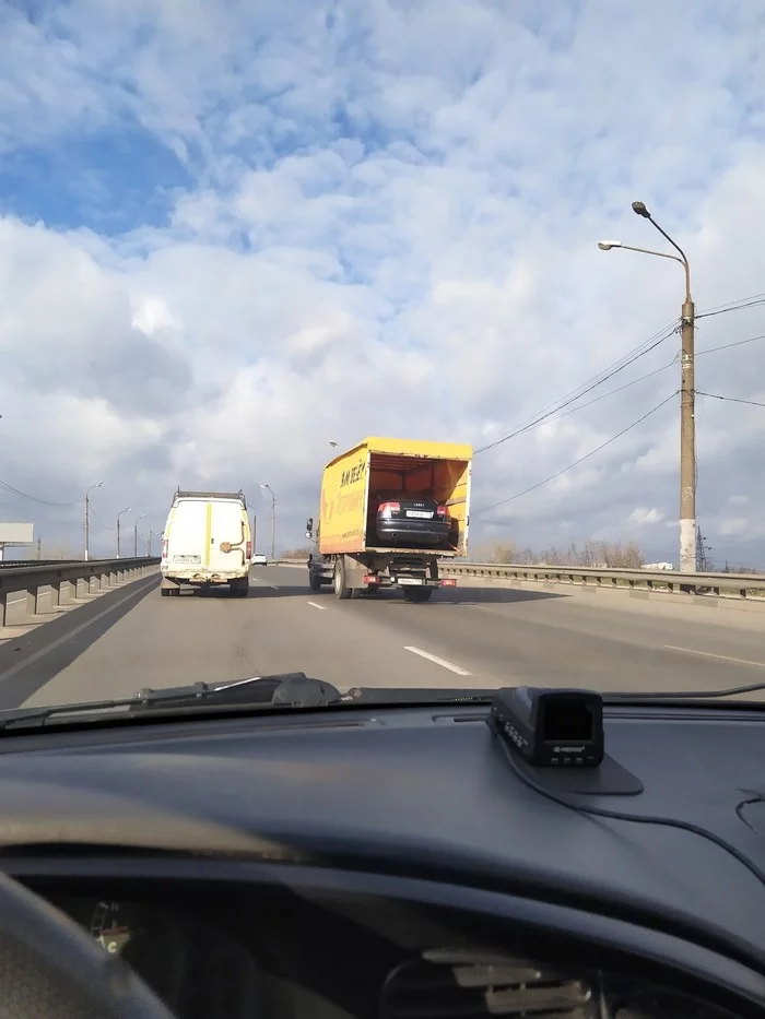 When you have a truck and don't want to shell out money for a tow truck - My, Nizhny Novgorod, Tow truck, Saving, Financial literacy