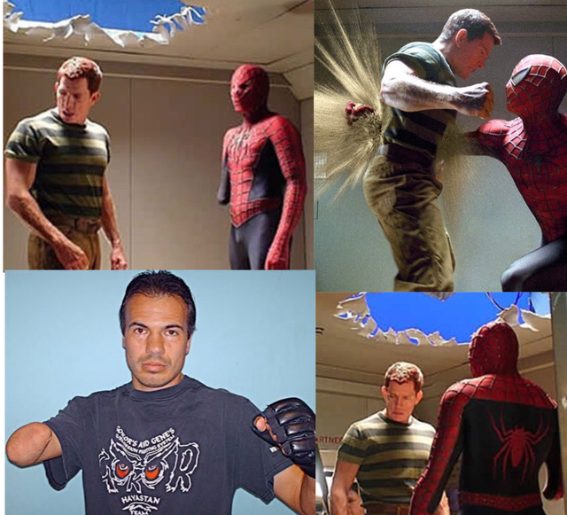This one-armed stuntman helped shoot the famous fight scene in Spider-Man 3 - My, Stuntman, Movies, Sandman, Spiderman, 
