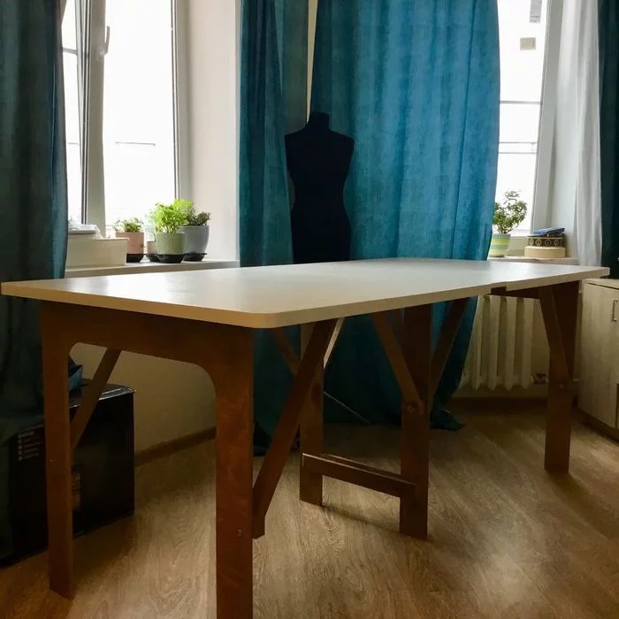 Folding table for felting and cutting - My, Carpenter, With your own hands, Furniture, Wallow, Workshop, Cutting, Craft, Needlework, Longpost