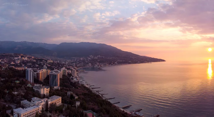 Morning... over Yalta - My, Yalta, Yalta Conference, Sea in Yalta, dawn, Crimea