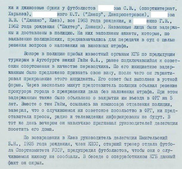 Как футболистов поймали на краже джинсов в Германии, 1980 Футболисты, Кража, Архив, КГБ, УССР, ФРГ