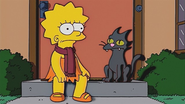Simpsons for every day [October 27] - The Simpsons, Every day, cat, Black cat, GIF, Longpost