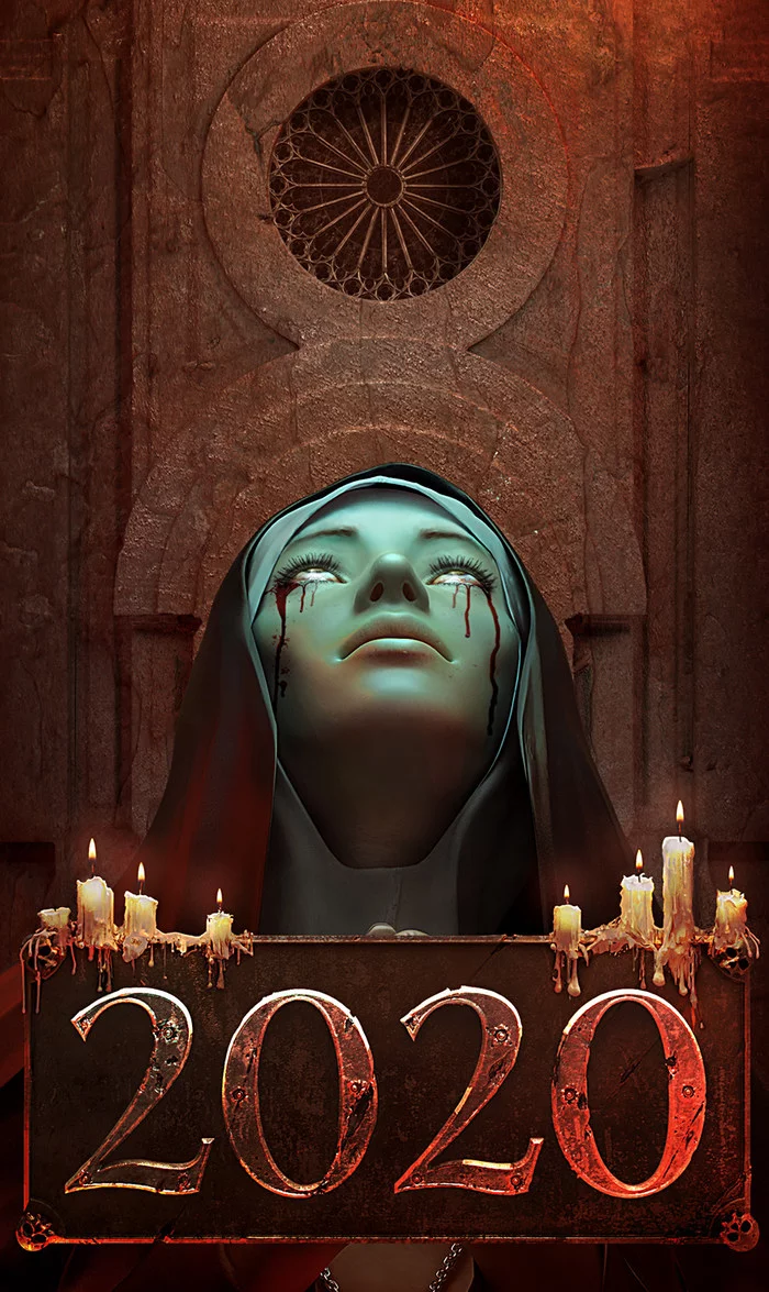 SSC 2020 - My, Horror, Cover, Art, 3D graphics, Nun, Gothic, Horror
