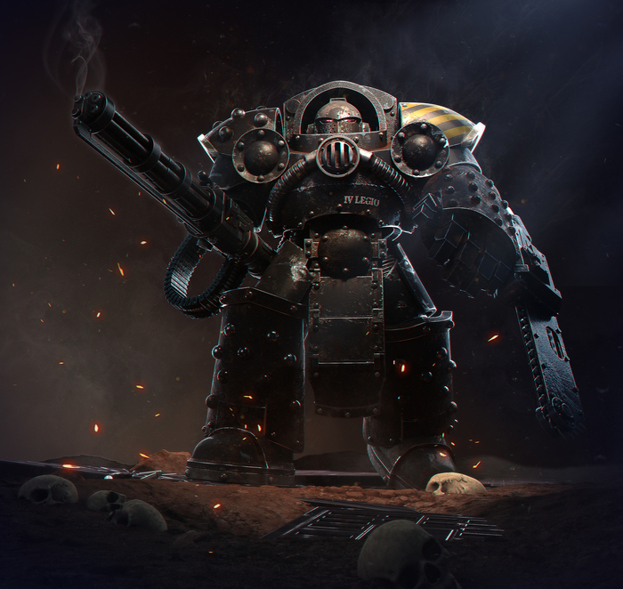 Iron Warriors legion terminator Warhammer 30k fan art Warhammer 40k, Iron Warriors, Horus Heresy, 3D 