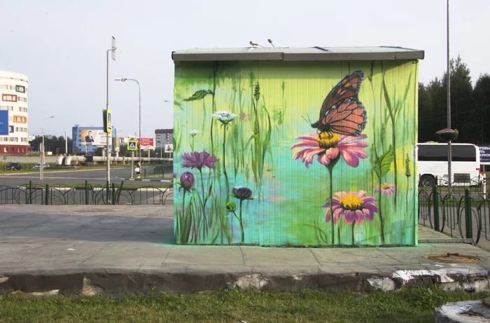 The artist paints transformer booths - Artist, Street art, Graffiti, Longpost, Surgut