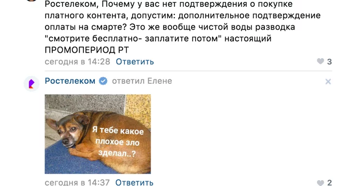 K-Customer focus from Rostelecom - Rostelecom, Comments, Customer focus, Trolling, Screenshot