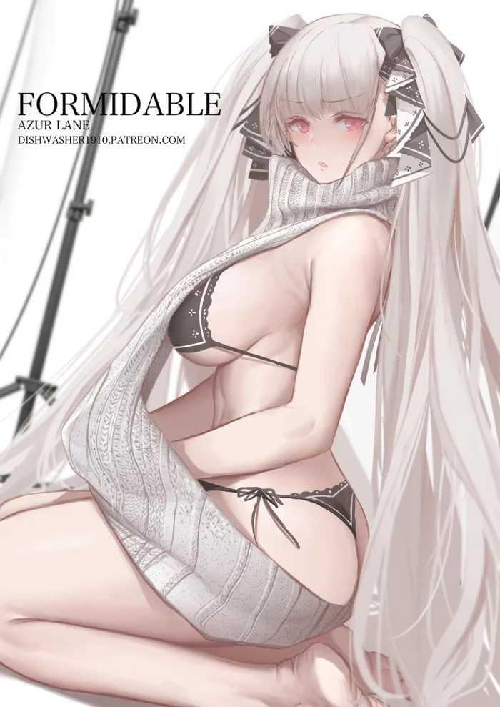 A formidable Photoshoot - NSFW, Deviantart, Art, Drawing, Anime art, Azur lane, Formidable, Virgin killer sweater, Dishwasher1910