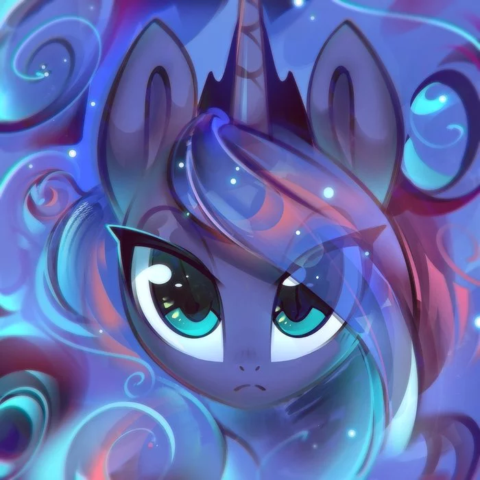 Moon - My little pony, PonyArt, Princess luna, Mirroredsea