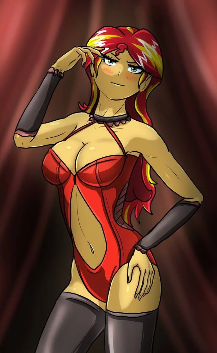 Sunset Shimmer corset - NSFW, My, Equestria girls, Sunset shimmer, MLP Edge, My little pony