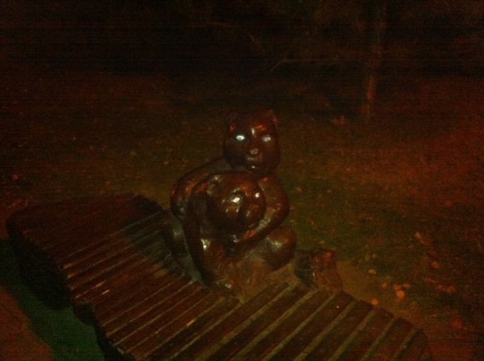 Детский парк ночью.