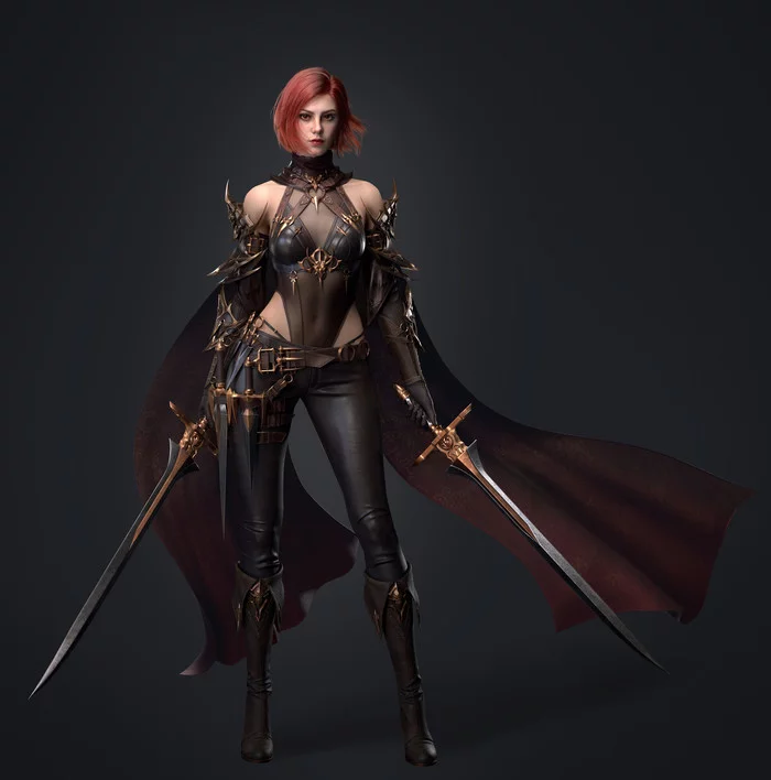 Oceans&Empires - Art, Render, Beautiful girl, Sword