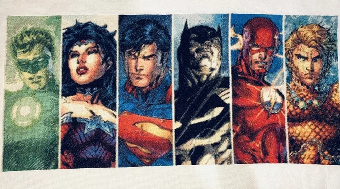 Dedicated to DC - My, Dc comics, Justice League DC Comics Universe, Wonder Woman, Batman v superman, Comics, Cross-stitch