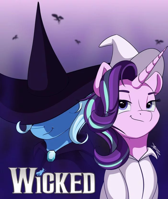 Wicked - My little pony, PonyArt, Trixie, Starlight Glimmer, Crossover, Wicked