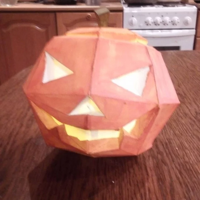 Paper pumpkin - Paper, Pepakura, Papercraft, My