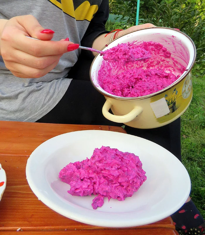 Return of Van Helsing. Making Van Helsing Salad - My, Van Helsing, Longpost, Cooking, Salad, Garlic, Beet, Recipe