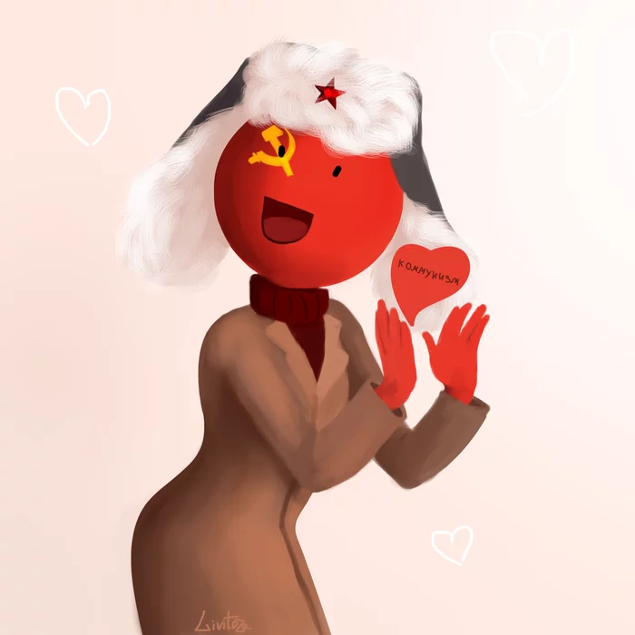 Countryhumans - USSR - My, the USSR, Countryhumans, Countryballs, Livitoza