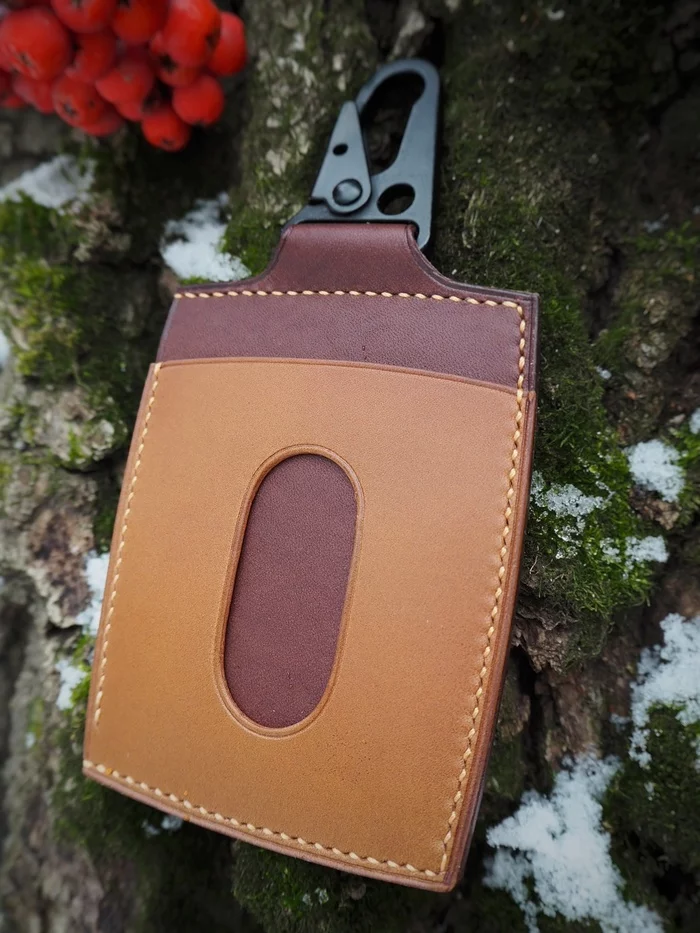 A utilitarian leather product. Cardholder No.003 - My, Leather products, Leather craft, With your own hands, Needlework, Longpost