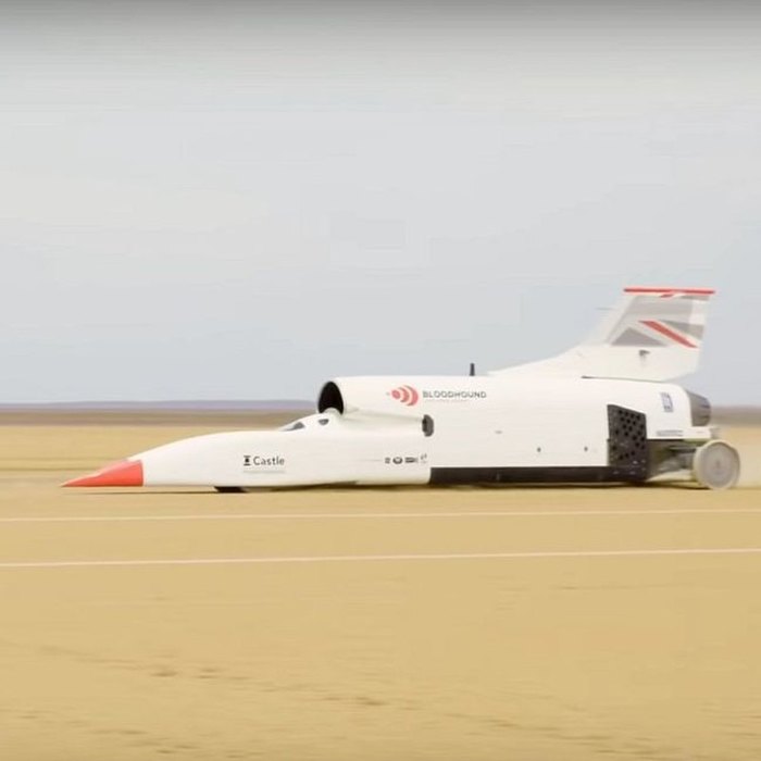 Bloodhound LSR разогнался до 740 км/ч - Сверхзвуковой автомобиль, Рекорд скорости, Bloodhound Supersonic, Видео, Длиннопост