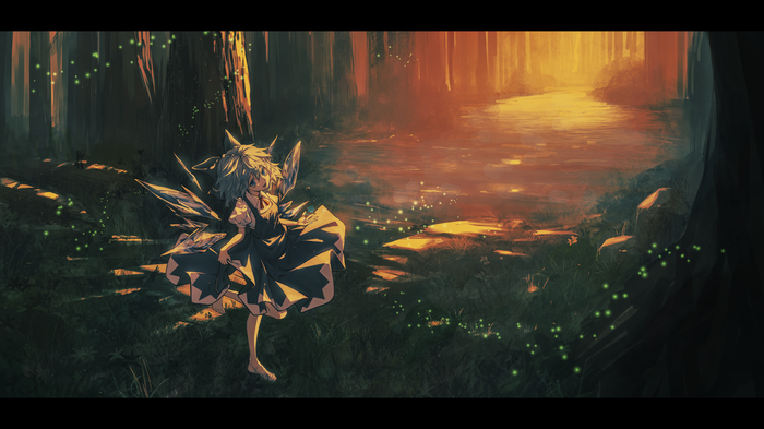 Cirno Touhou, Anime Art, , Cirno, Joker stjoker