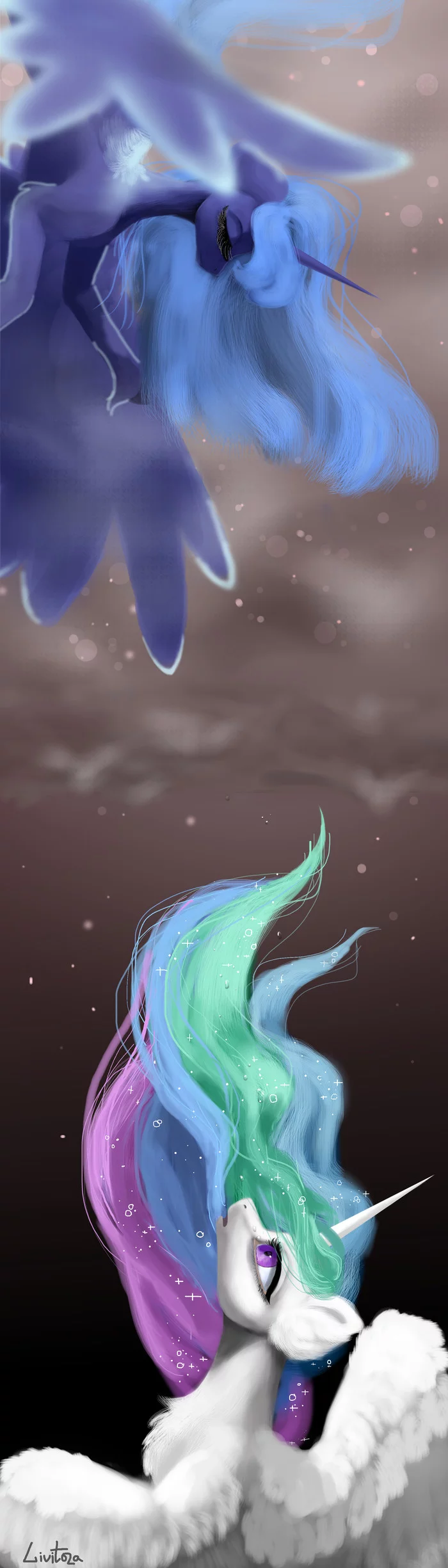 Goodbye - My, My little pony, Princess luna, Princess celestia, Livitoza, Longpost