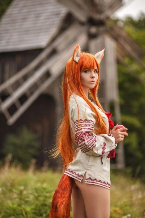 Err, fastening? - NSFW, Cosplay, Tail, Redheads, Anime, Spice and wolf, Holo, Fenixfatalist