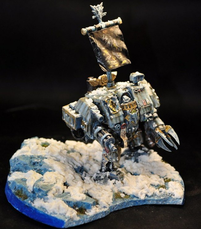 Wolfen dreadnought из бумаги - Моё, Warhammer 40k, Wh miniatures, Papercraft, Длиннопост