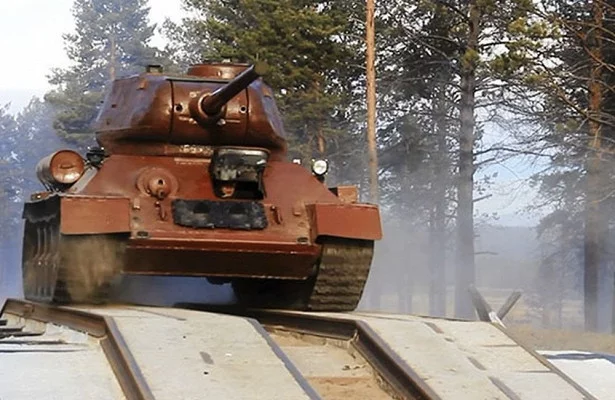 The legendary T-34 tank was tested in Buryatia - My, T-34, Tanks, Buryatia, Army