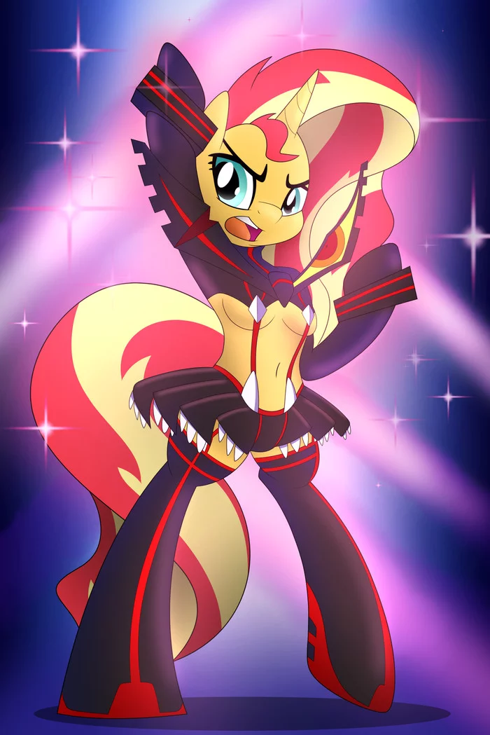 Don't Lose Your Way!!! - Kill la Kill, Crossover, My little pony, Sunset shimmer, MLP Edge, Drawponies