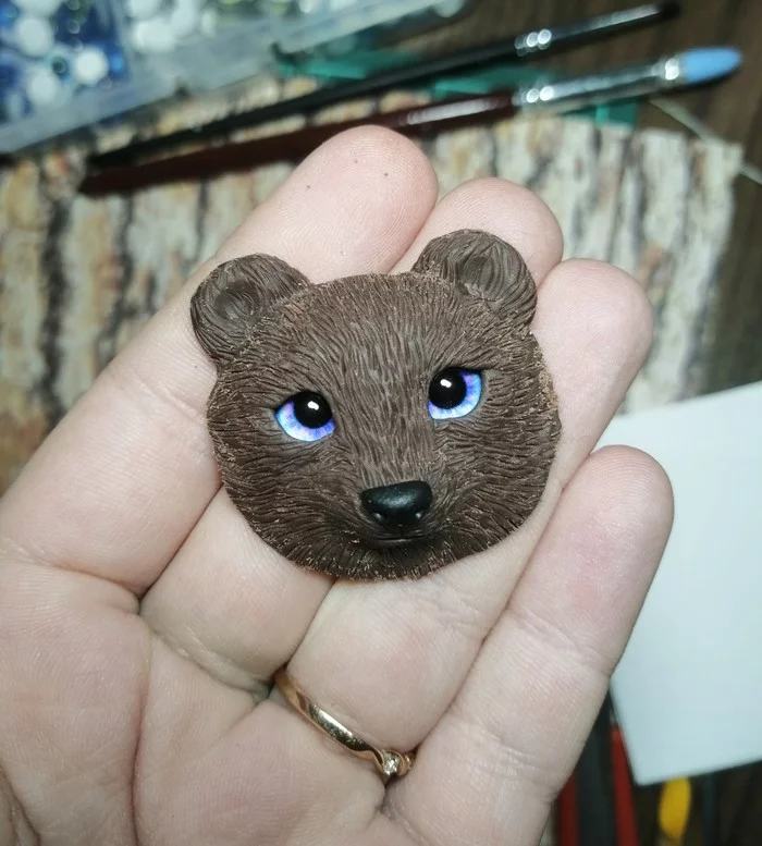 Teddy Bear - My, Polymer clay, Needlework without process, The Bears, Decoration, Polymer clay jewelry