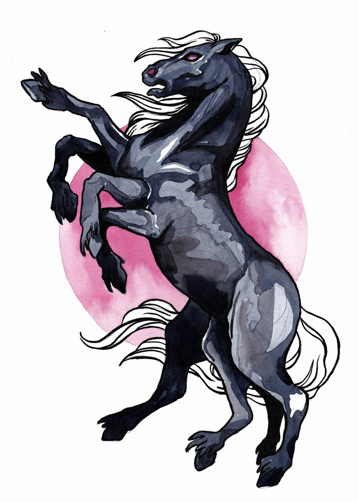 Инктобер. Лучшие работы октября. Inktober, Рисунок, Акварель, Девушки, Портрет, Сова, Кот, Длиннопост