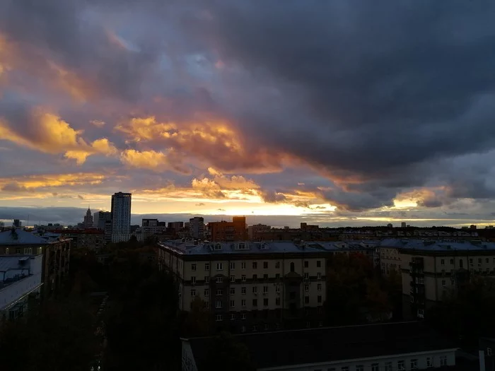 When at work there is a good view from the windows - My, View from the window, Sunset, Longpost