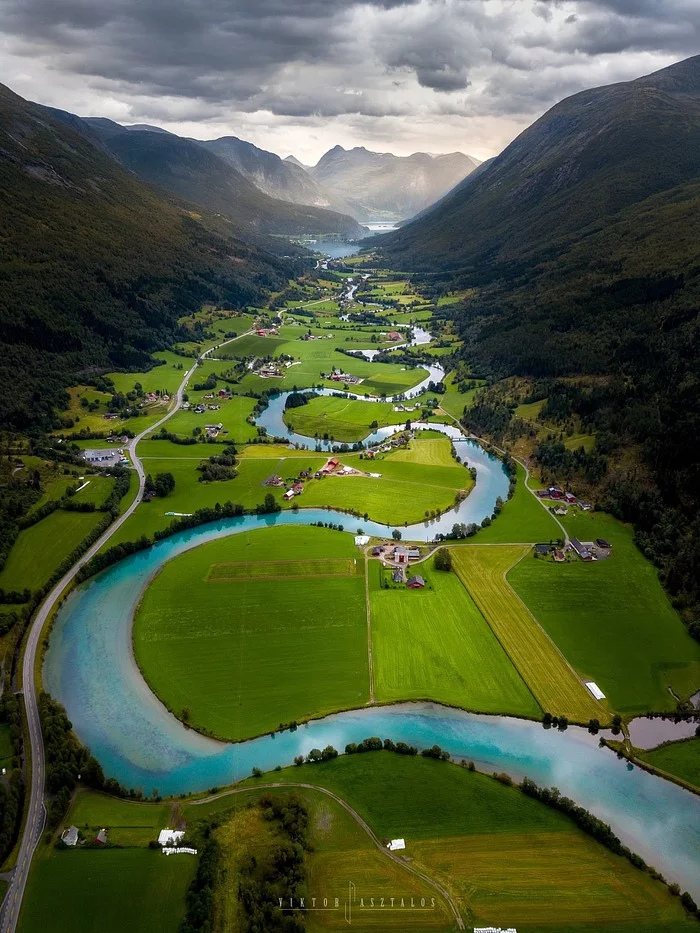 Meander - Meander, River, Bend, Norway, Nature