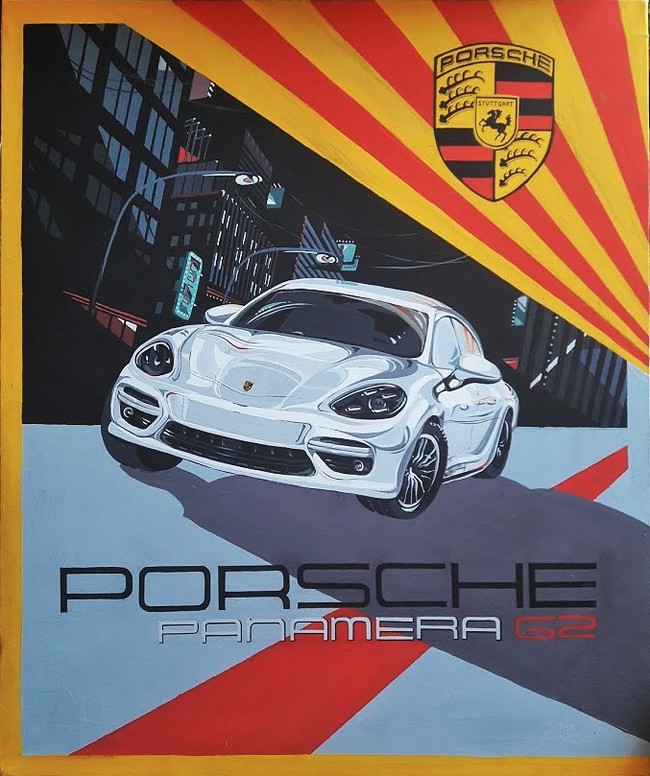 Как нарисовать Porshe от руки - Моё, Художник, Длиннопост, Porsche, Живопись