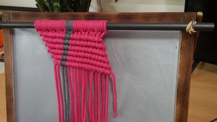 Macrame knot for curtains. - My, Macrame, Knitting, Weaving, Patterns, With your own hands, Video