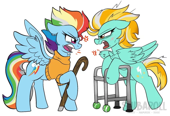 Eternal rivals - My little pony, Rainbow dash, Lightning dust