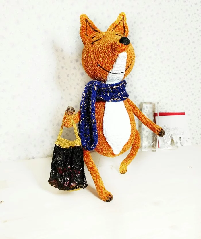 Fox - My, With your own hands, Needlework without process, Handmade, Knitting, Knitted toys, Crochet, Longpost