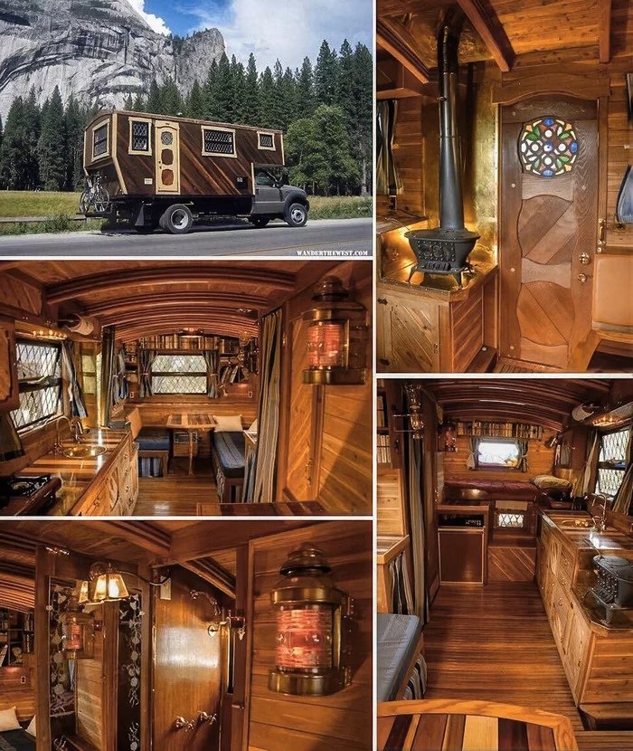 Cozy camper - Camper, House on wheels, Tree, Cosiness, Unusual, Auto