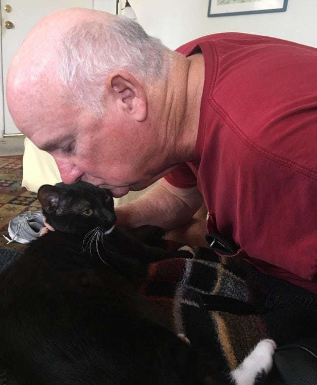 25 fathers who were categorically against animals in the house. And now there is true love between them - cat, Dog, Father, Longpost