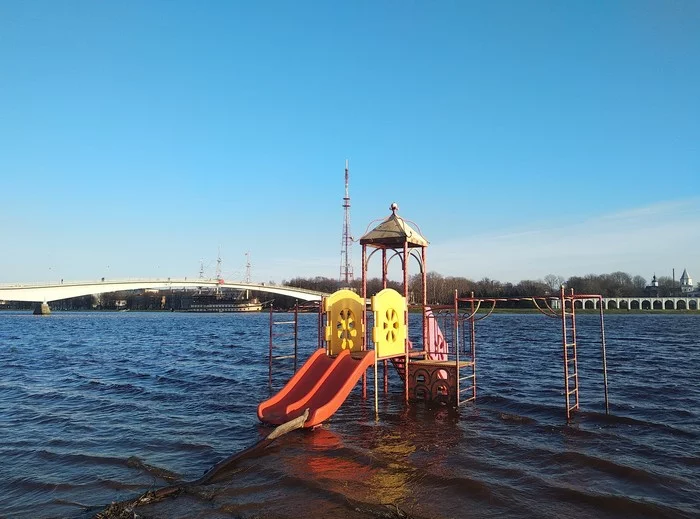 Attraction - My, Velikiy Novgorod, Beach, Playground, River