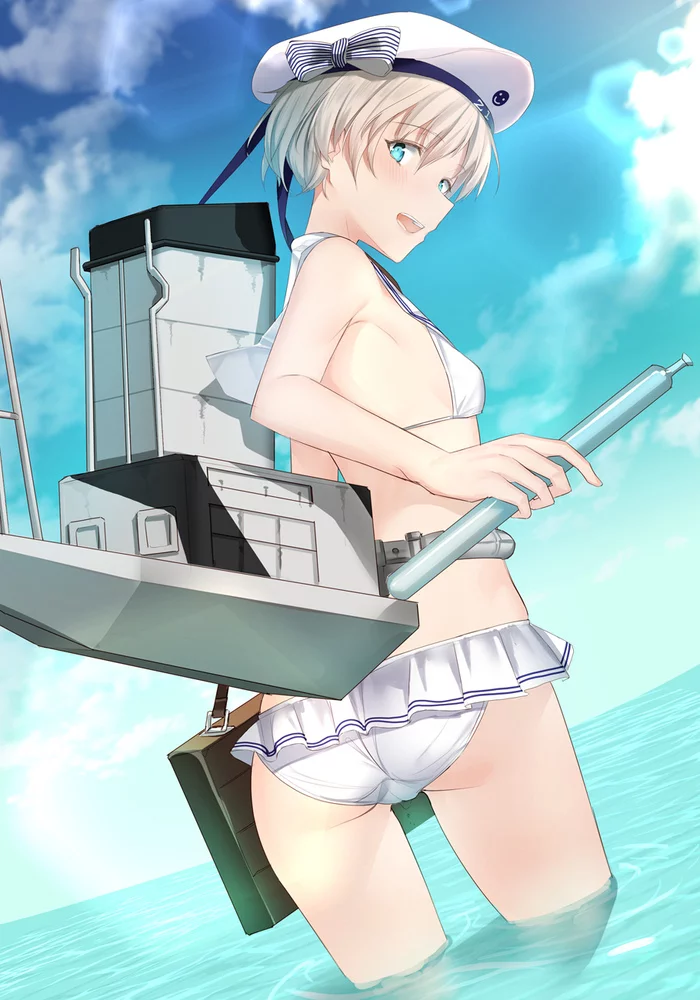 Z1 (artist: Pallad) - NSFW, Kantai collection, Anime, Anime art, Z1 leberecht maass, Swimsuit