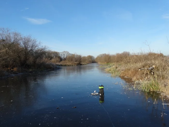 First ice, modestly opened the season in the Moscow region - My, Winter fishing, Ice, freezing, Fishing, Longpost