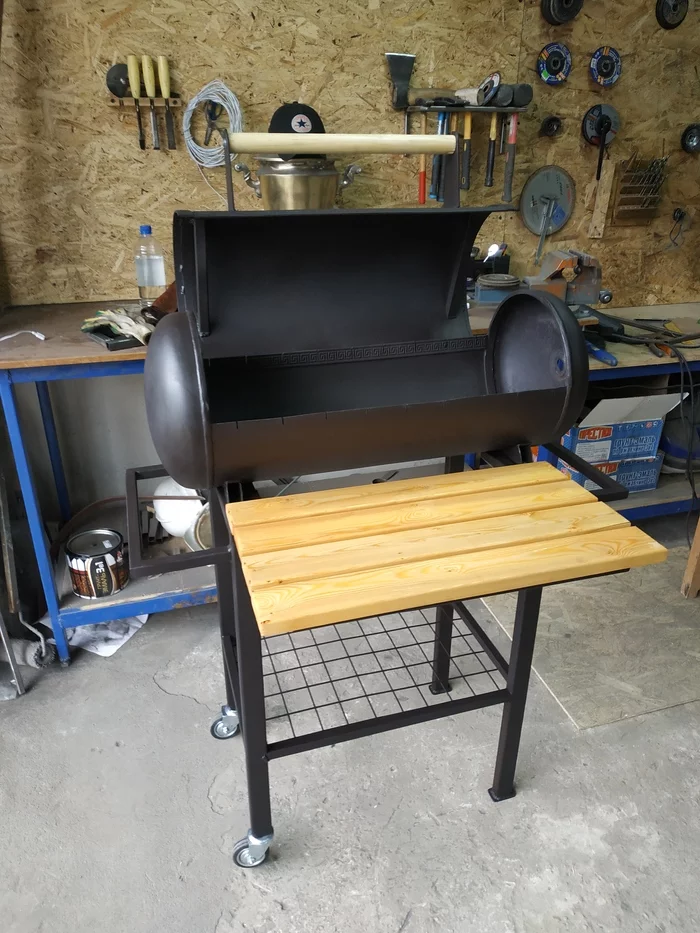 Barbecue from a gas cylinder - Longpost, Shashlik, Gas bottle, Brazier, My