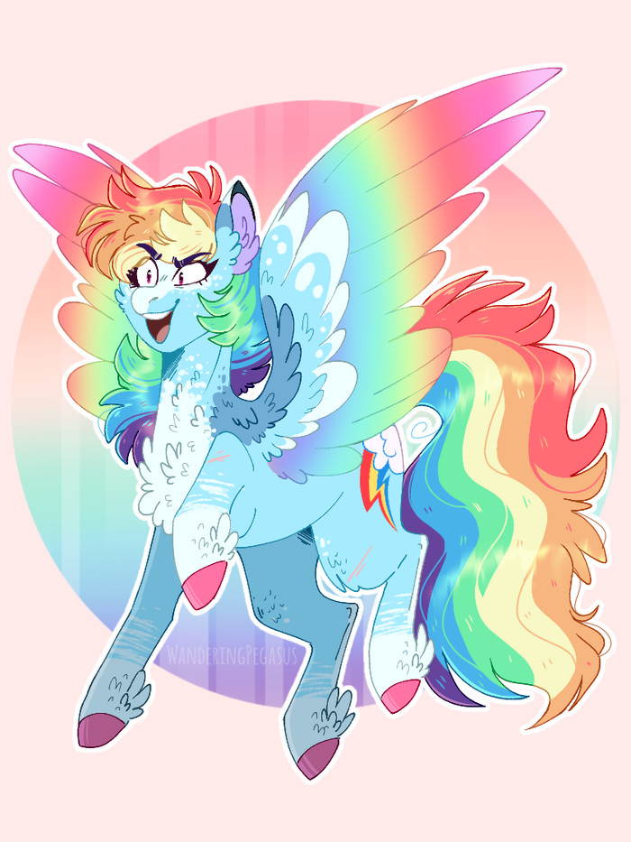  My Little Pony, Ponyart, Rainbow Dash, Wanderingpegasus