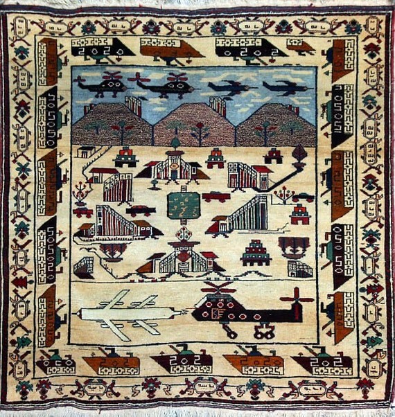 Afghan carpets with military patterns - Afghanistan, Carpet, Terrorism, Longpost