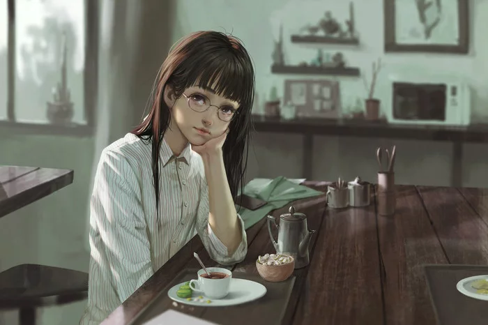 Morning - Art, Drawing, Girls, Morning, Rui Li