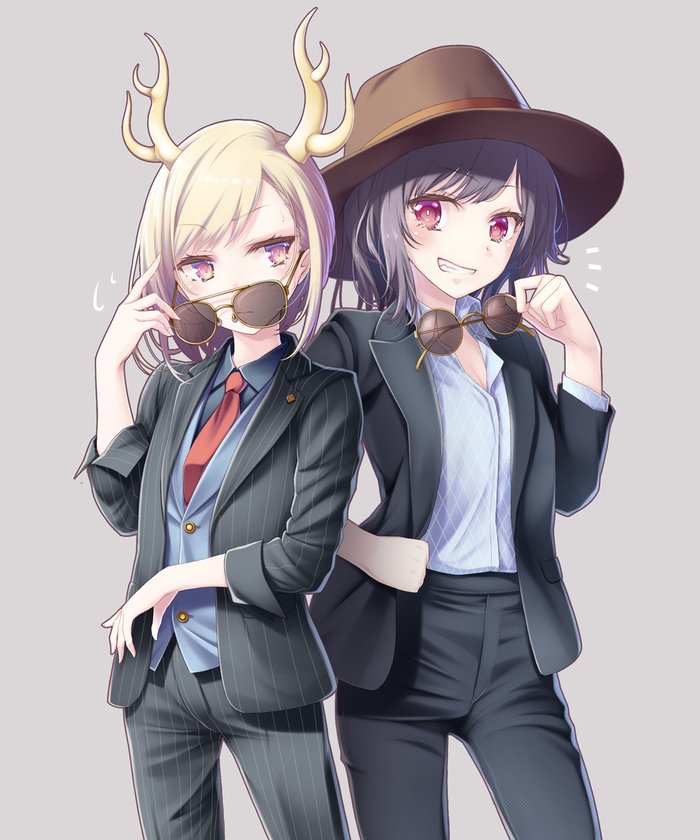 Yakuza bosses , Anime Art, Touhou, Kicchou Yachie, Kurokoma Saki, Midorino eni